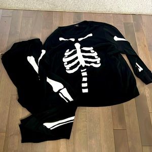 New Women's Halloween Skeletons Sleep Set Hyde & EEK! Boutique Black Size 3X